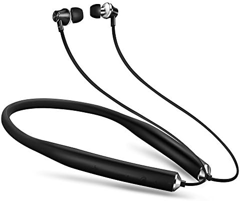 MEAXVIDNS Bluetooth Headset Neckband, Wireless 4.2 Magnetic Earplug Stereo,Noise Cancelling and Built in Mic Headphone With IPX5 Long Working Time 10Hour Suitable for Sports. Z6(black)