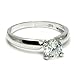 Metal Factory Sz 7 Sterling Silver Cubic Zirconia Solitaire 1.25 Carat tw Round Cut 4-Prong Set CZ Engagement Ring