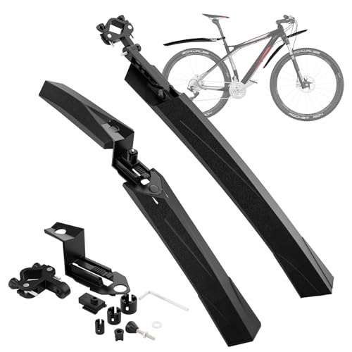 Photo 1 of Cooryda Bicycle Mudguard Set, Universal Front and Rear Mudguards, Adjustable Bicycle Mudguards, Quick Release Design, Suitable for All MTB/Road Bike/Moped,24/25/26/27.5/28 Inch