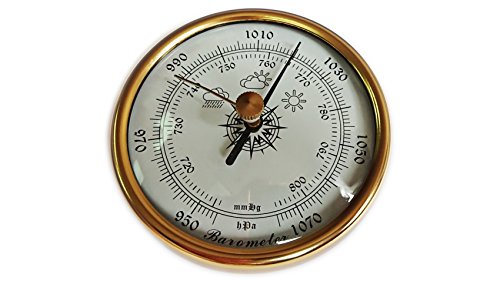 Actopus Dia. 2.83" Atmospheric Air Pressure Barometer Gold Color