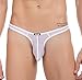 Youngbox Men's Thong G-String Sexy Mesh See Through Briefs Underwear, US L/Asia Tag XL(Waist 31-34), White