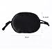 Mudder Silk Eye Patch with Elastic Strap for Amblyopia Lazy Eye Strabismus, Black (8 x 6.5 cm)