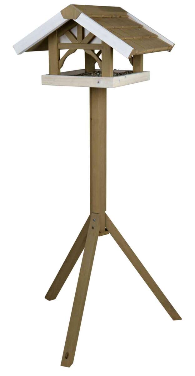 Trixie Natura Bird Feeder with Stand, 45 x 28 x 44 cm, Grey/White