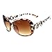 Women Shades Oversized Eyewear Classic Designer Sunglasses UV400-Leopard&Tawney