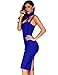 meilun Womens Sleeveless Bodycon Dress Bandage Straless Dress (L, Blue)