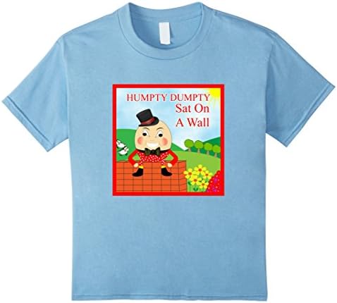 Kids Humpty Dumpty Sat On A Wall  Kids Cute Nursery Rhyme  Tees 8 Baby Blue