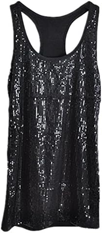 HYGD Women's Sequins Vest Tank Top Club Shirt Camisole