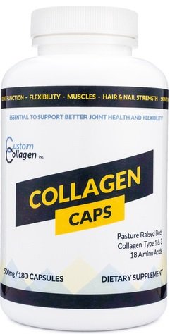 Collagen Capsules | Collagen Pills - Pasture Raised - Grass Fed - Beef Collagen - Type 1 and 3 - 18 Amino Acids - 180 Count Bottle Collagen Capsules | Collagen Pills - Pasture Raised - Grass Fed - Beef Collagen - Type 1 and 3 - 18 Amino Acids - 180 Count Bottle