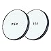 AlierKin Cosmetic Mirrors - 10X and 15X Magnifying Makeup Mirror with 2 Suction Cups Wall Mount Perfect for Travel Home Use (2-Pack)