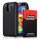 Galaxy S5 Battery, iPosible [8800mAh] Upgraded Extended Battery with NFC and Black Protection Cover Case (More Than 3X Extra Battery Power) for Samsung Galaxy S5 All Versions [24 Month Warranty]