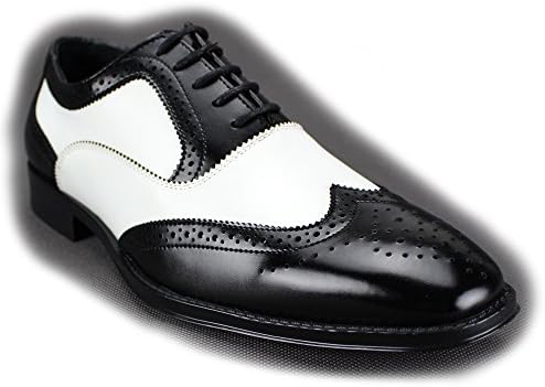 Giorgio Venturi 2522 ~ Two Tone Leather Mens Dress Shoe ~ Spectator (14, Black/White)