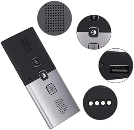 KTYXDE Translation Device 23 Languages ​​Two-Way Instant Translation Portable Smart Language Flip Can Be Used As 3360mAh Travel Charger Bank Translator (Color : Silver)