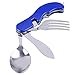 MDXSB Camping Utensil Set 3 in 1 Foldable Multi-Function Stainless Steel Pocket Fork Spoon Knife Kits Brilliant Eating Utensil for Hiking/Survival by Buycitky