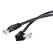 90 Degree Cat6 Ethernet Cable ,ARTMK 6 Feet /2 Meters Networking Internet Cat 6 Cables Interconnect Computer PC Router,Printer,XBox,PSP ect- Universal RJ45 Plug connector , Network GbE Patch Lan Black