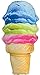 iscream Triple Scoop Ice Cream Cone Shaped 20