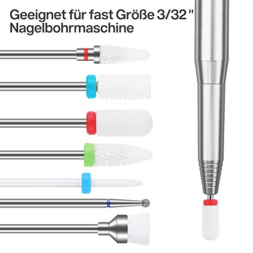 MAQUITA Nail Drill Bits Set, 7pcs Electric Manicure Set 3/32\