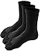 HASLRA Crew Toe Socks 3 Pairs (Black-L)