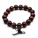 Zen Dear Unisex Natural African Blood Red Sandalwood Prayer Beads Tibetan Buddhism Mala Bracelet Necklace (12mm x 17 Beads)