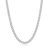 2.8mm 925 Sterling Silver Nickel-Free Cuban Curb Link Chain, 24