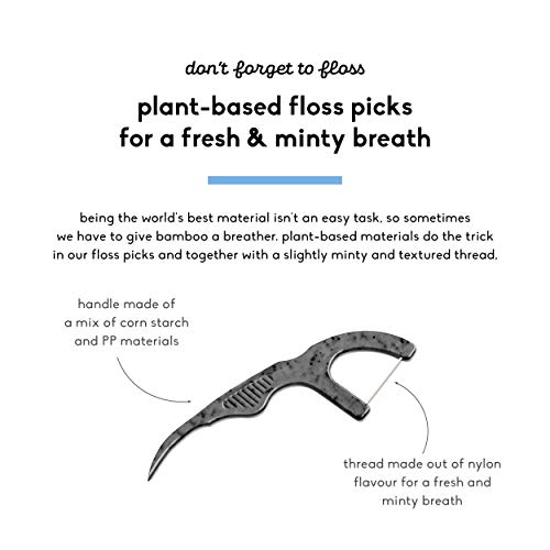 The Humble Co. Floss Picks (200 Count) Plant Based Dental Floss Picks