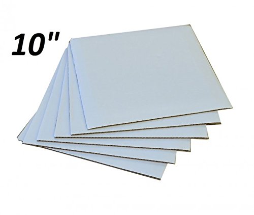 Cake Supplies On Sale, LLC 10" Square Coated Cakeboard, 100 ct