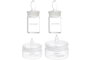OUNONA Chemical Weighing Bottles Glass Sealing Bottles Specific Gravity for Sample Analysis Storage