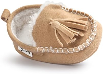 Newborn Infant Baby Winter Warm Tassels Soft Sole loafer Shoes Plush Prewalker Moccasin