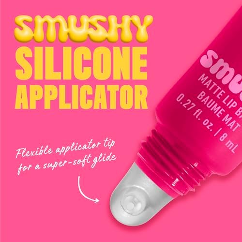 Balsamo Labbra Profumato, Labbra Morbide e Idratate, Effetto Soft Matte, Con Polvere di Riso di Mochi e Ceramidi, Smushy Matte, Tonalità: She's Serving, 8 ml