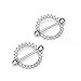 vcmart 2pcs Circle of Life Nipplerings Clear Gems Shields 14G
