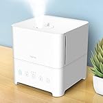 hOme Cool Mist Humidifier Diffuser - Ultrasonic Personal Air Humidifying Unit Small Portable for Bedroom with Warm Steam Aromatherapy 4L Water Tank Filterless Mini Humidifiers for Baby Room or Office