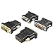 RELPER-LiNESO HDMI Female to DVI Male and DVI Male to VGA Female Adapter Kit (HDMI F to DVI M & DVI M to VGA F)