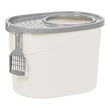 IRIS USA Top Entry Cat Litter Box with Cat Litter