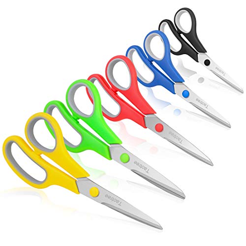 Scissors, Taotree 8" Multipurpose Scissor Bulk Pack of 5, Stainless