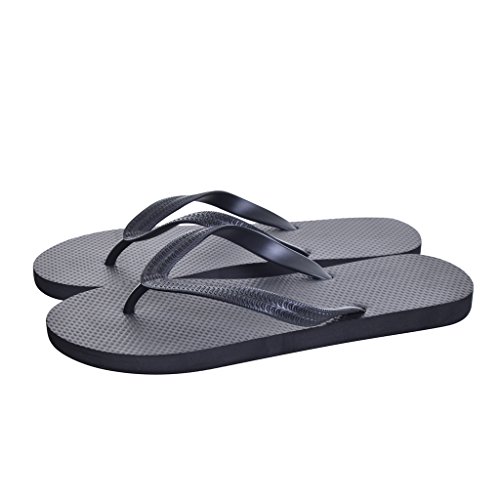 Flip-Flops beach slim Sandal for Men, Memorygou Black design comfort Proof Slippers black US 10