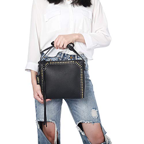 seOSTO Medium Crossbody Bags for Women, Shoulder Bag with Tassel Crossbody Purse Multi Pocket Bags (Black) - Thumbnail 2
