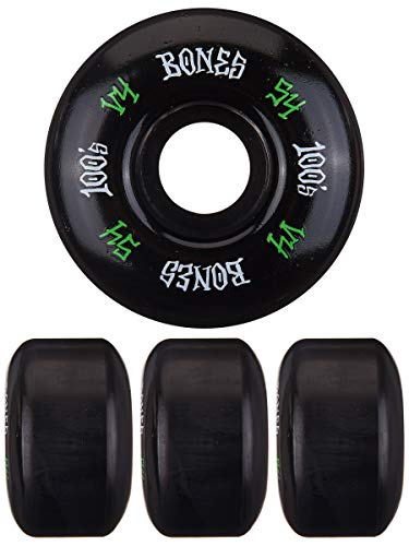 Bones 100's #12 V4 Skateboard Wheels - Black - 54mm