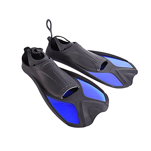 VEY Silicone Flippers fins for snorkeling diving swimming Adults/Children Blue