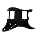 IKN Black Strat Pickguard HH (2 Humbucker) 3 Ply Fits Fender Replacement