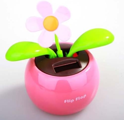 New Solar Powered Flip Flap Flower Cool Car Decoration Dancing Toys - Random Color by TJSpecial
