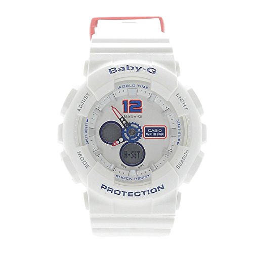 Casio Baby-G's Tri Color BA120TR-7B White / White Resin Analog / Digital Quartz Unisex Watch