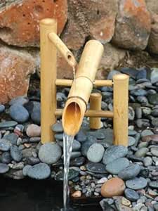 Water Wheel Fountain Bamboo Accents 12-In. Classic Spout And Pump Fountain Kit Deer Scarer Bamboo Fountain - Foto 6
