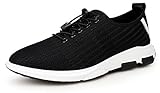 Kunsto Men's Fashion Outdoor Running leisure Shoes Breathable Sneakers Mesh Casual Athletic Black US Size 12