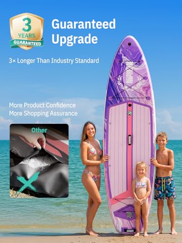 Niphean (Extra Large) Inflatable Paddle Board, SUP for 2+1 People/Family, Stand Up Paddle Board with (Beginner Friendly) StabilTrac™ Fin, Waterproof Phone Pouch, Paddle Boards for Adults, Gift Ideas