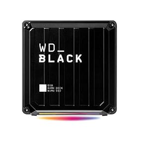 WD_BLACK D50 Game Dock NVMe SSD 1 TB externe SSD (Thunderbolt 3, DisplayPort 1.4, USB-C, USB-A, aanpasbare RGB…