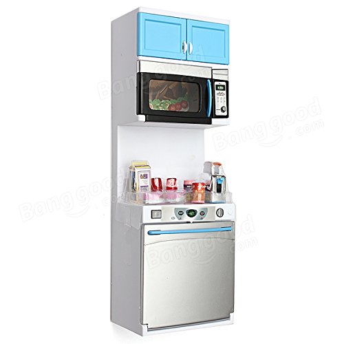 Bazaar Kids Kitchen Pretend Play Cook Cooking Set Cabinet Stove Toys