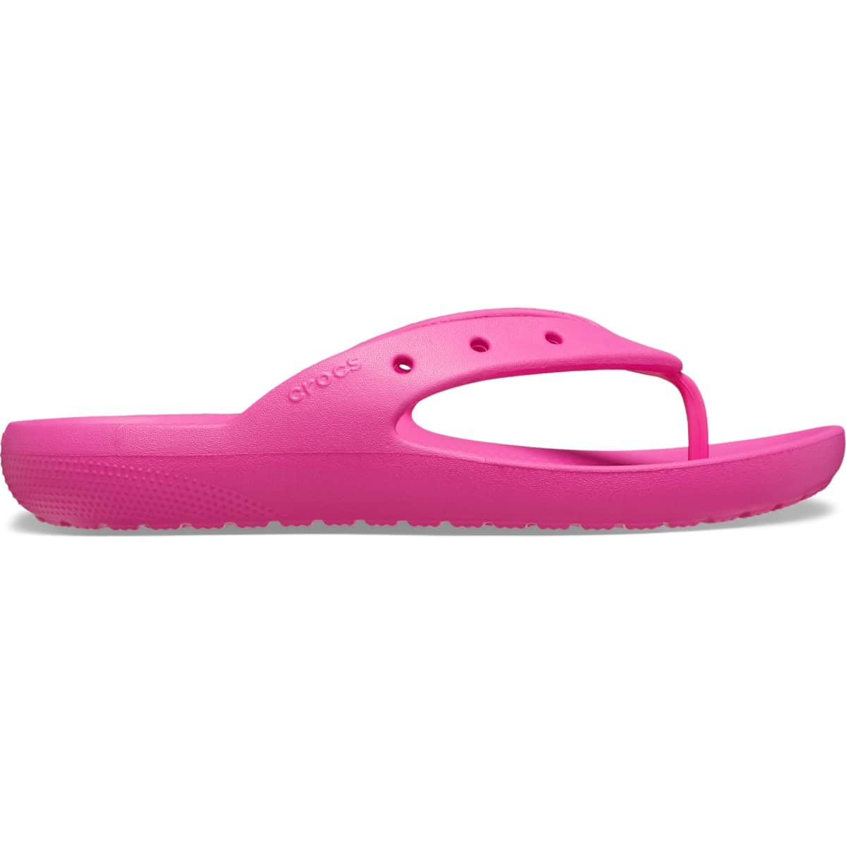 Crocs Unisex-Adult Classic Flip Flops 2.0 Sandals, Juice, 11 Women/9 Men