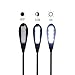 Hanerdun 4 Bright LED Lights USB Lamp Laptop Reading Lamp with Two Brightness Setting Flexible Gooseneck Black