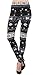 VIV Collection One Size Print Fashion Leggings, Reindeer Snow