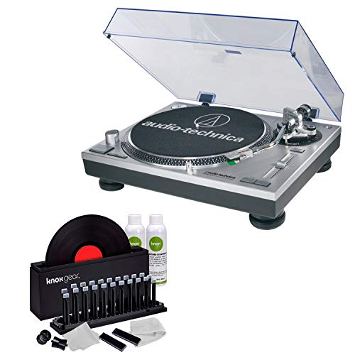 Audio-Technica AT-LP120-USB Direct-Drive Turntable (USB & Analog) with Knox Vinyl Cleaner Kit