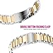 SHANGPULE Compatible for Gear S3 bands, Galaxy Watch 3 45mm Band Galaxy Watch 46mm Bands, 22mm Stainless Steel Metal Replacement Strap Bracelet (Silver + Gold)